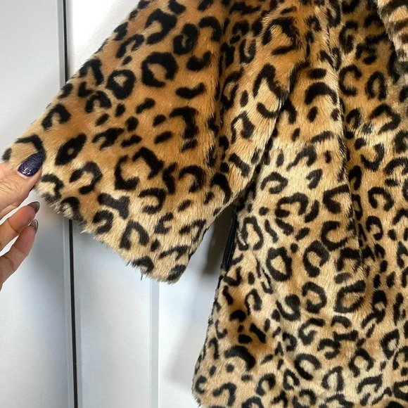Leopard Print Teddy Jacket - Medium - Picture 3 of 4